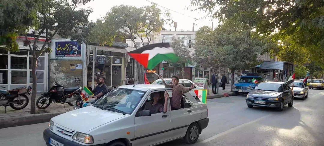 جشن مردمی طوفان الاقصی در هرسین برگزار شد