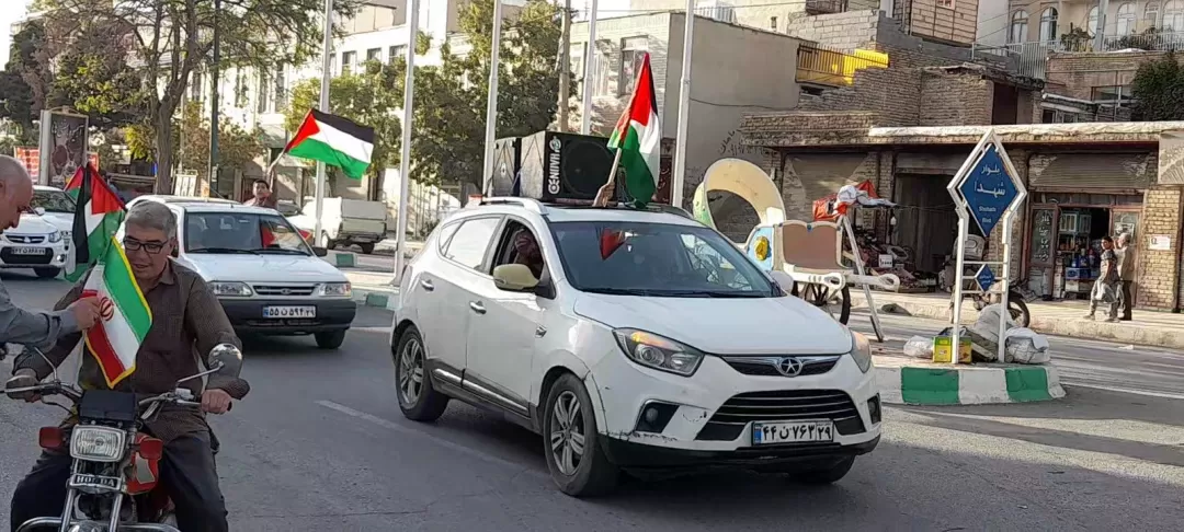 جشن مردمی طوفان الاقصی در هرسین برگزار شد