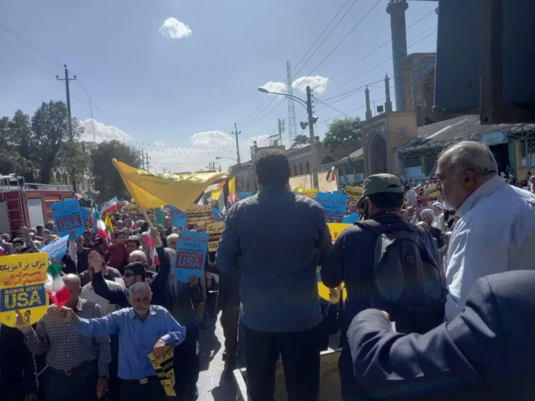 راهپیمایی حمایت از فلسطین در کرمانشاه برگزار شد