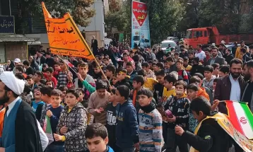 راهپیمایی ۱۳آبان در کرمانشاه باحضور پررنگ دهه هشتادی‌ها