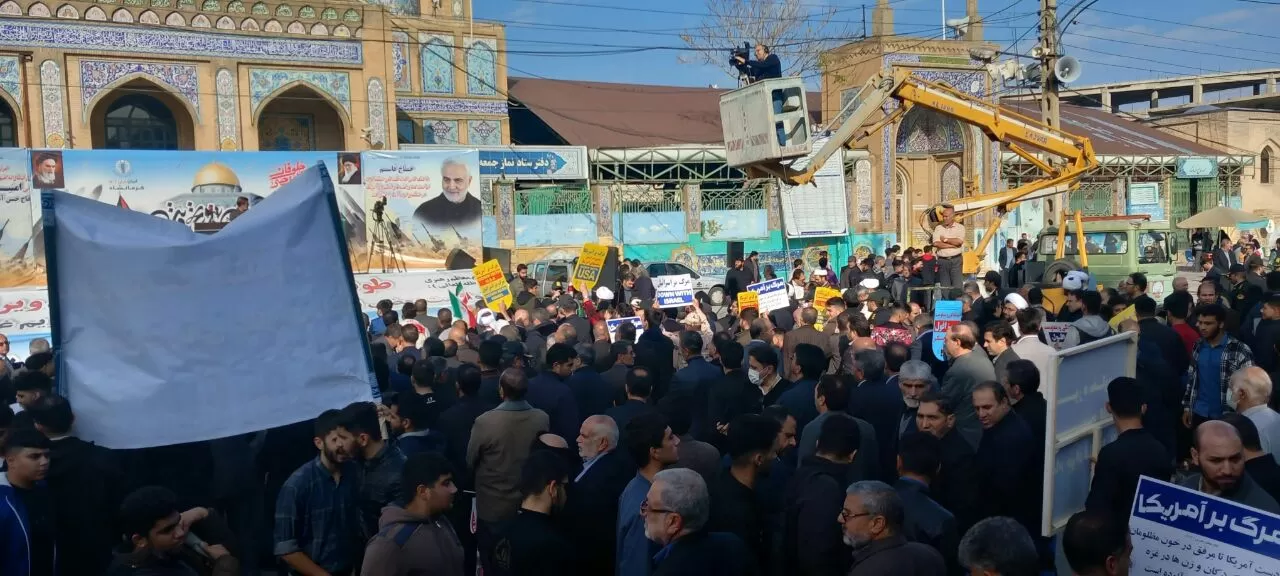 اجتماع مردم کرمانشاه در حمایت از فلسطین قهرمان