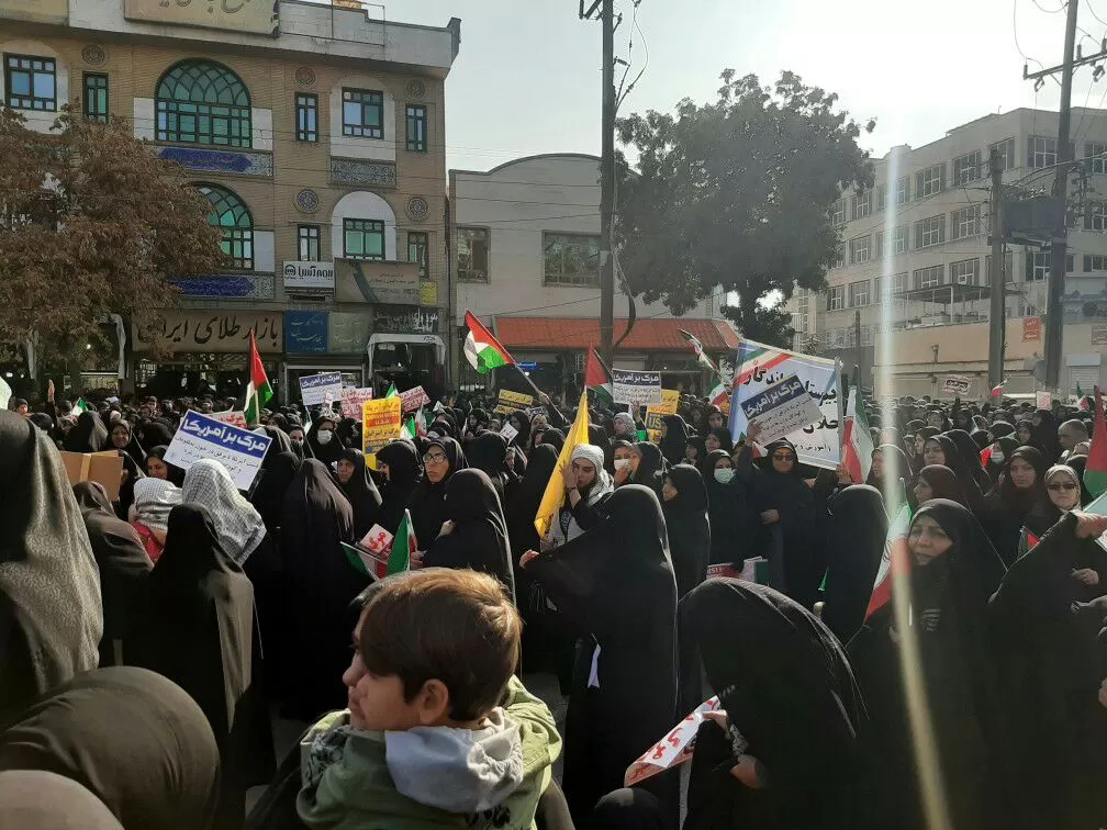 راهپیمایی بسیجیان ناحیه عشایری کرمانشاه علیه رژیم صهیونیستی