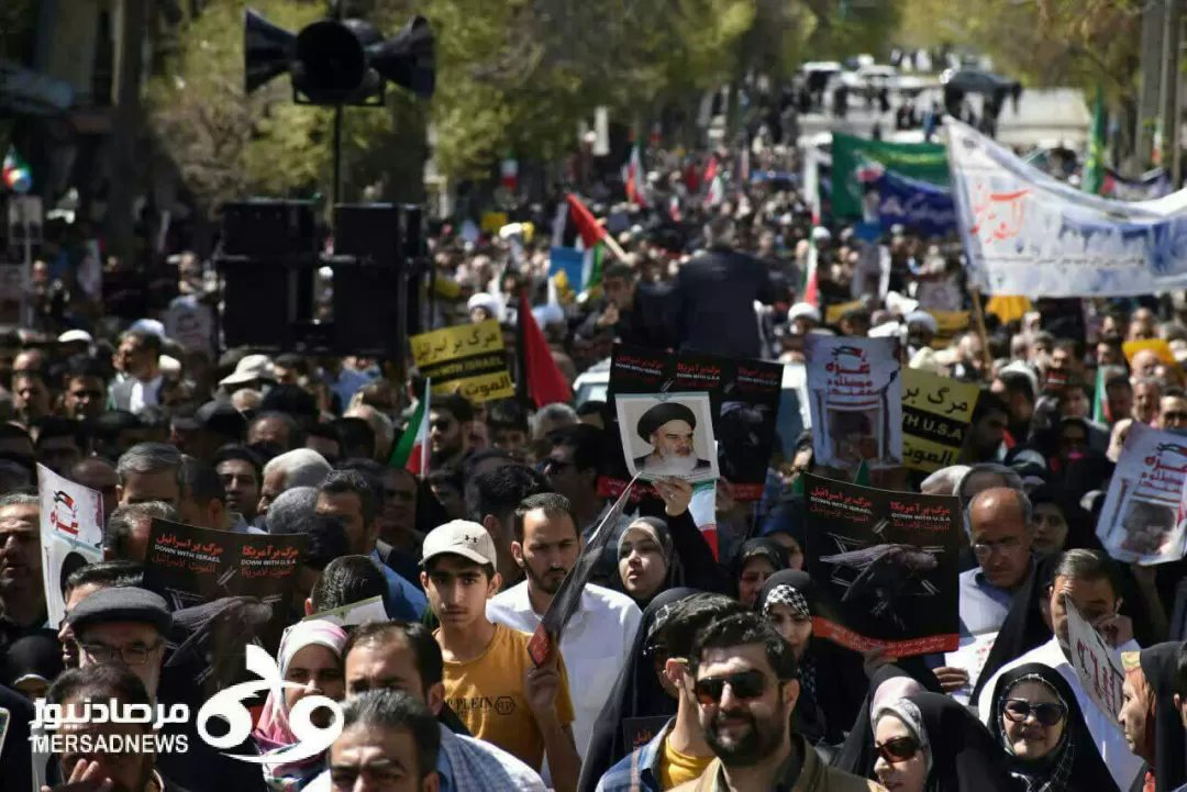 حماسه‌آفرینی کرمانشاهیان در راهپیمایی یوم‌الله روز قدس