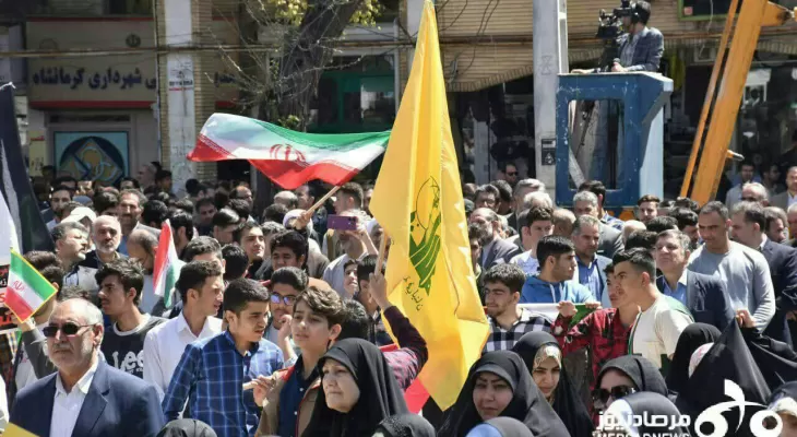 تجمع مردم کرمانشاه در حمایت اقدام موشکی سپاه
