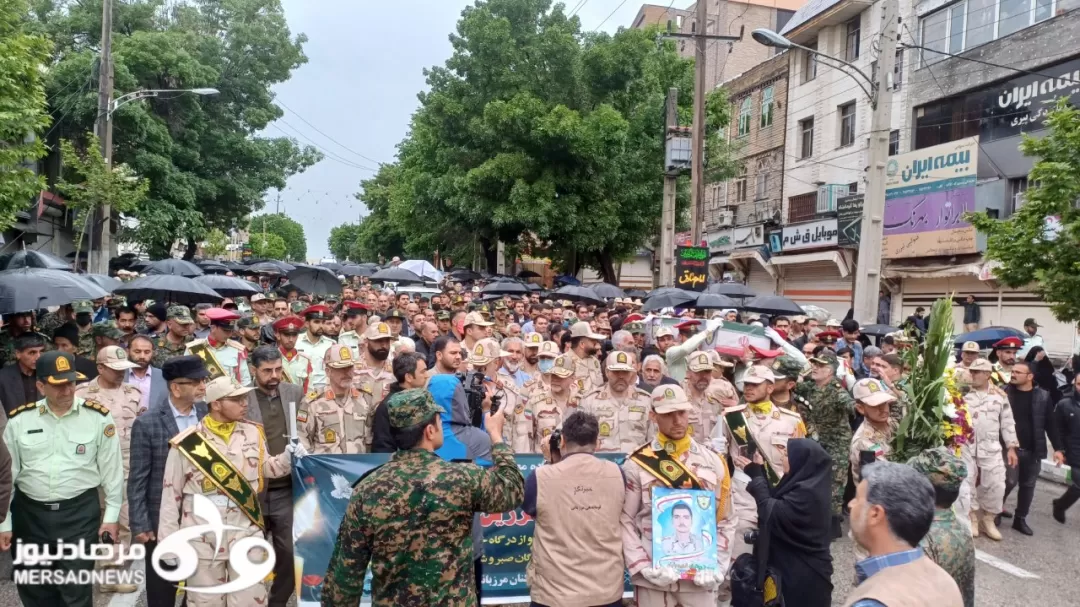 گزارش تصویری تشییع پیکر شهید مرزبانی در کرمانشاه