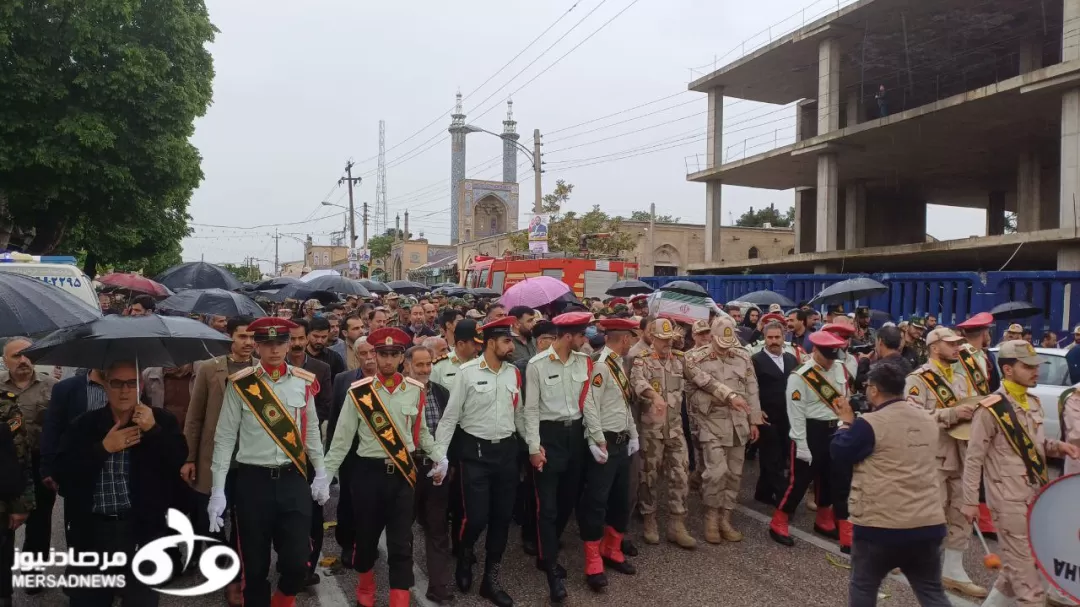 گزارش تصویری تشییع پیکر شهید مرزبانی در کرمانشاه