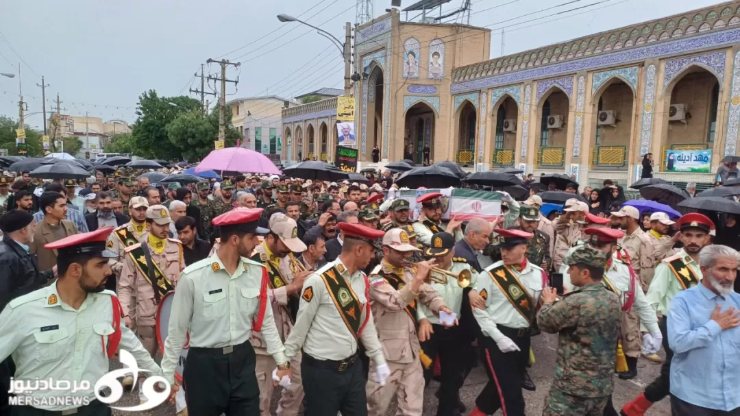 گزارش تصویری تشییع پیکر شهید مرزبانی در کرمانشاه