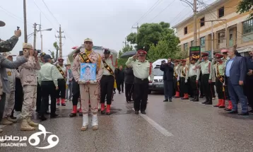 گزارش تصویری تشییع پیکر شهید مرزبانی در کرمانشاه