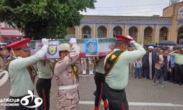 گزارش تصویری تشییع پیکر شهید مرزبانی در کرمانشاه