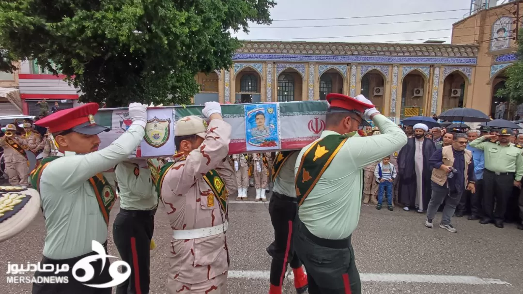 گزارش تصویری تشییع پیکر شهید مرزبانی در کرمانشاه