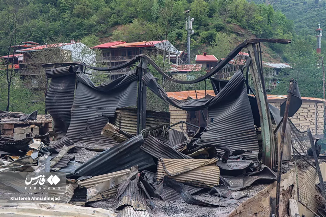 آتش‌سوزی ۱۰۰ خانه چوبی در گیلان