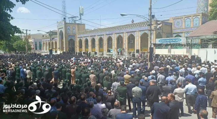 اجتماع مردم کرمانشاه در سوگ رئیس‌جمهور