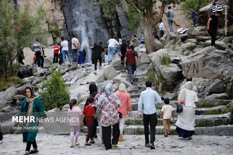 فرار از گرما به آبشار گنجنامه