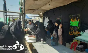 خدمت‌رسانی موکب‌های شهرستان اسلام‌آبادغرب به زائران