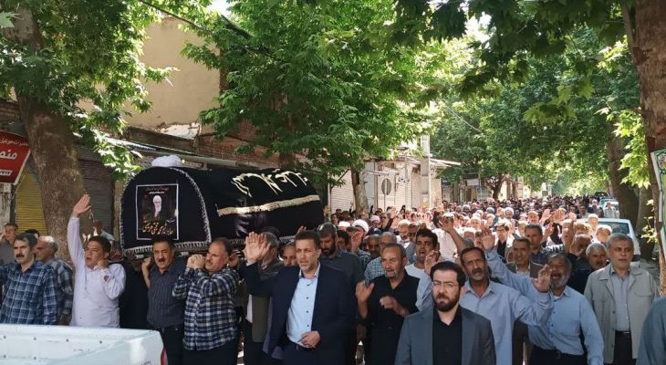 تشییع پیکر آیت‌الله محمد حجتی هرسینی