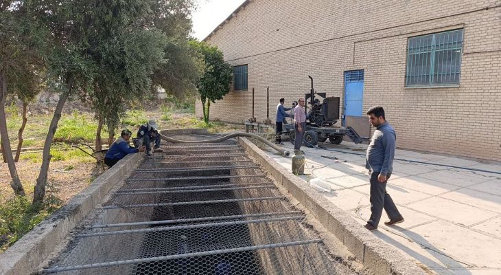 چشمه سرابگرم سرپل‌ذهاب لایروبی شد
