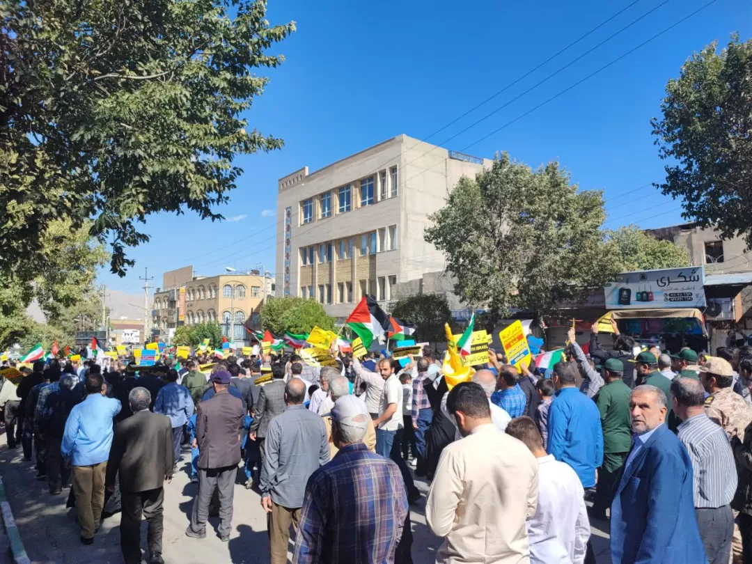 فریاد «مرگ بر اسرائیل» در کرمانشاه طنین‌انداز شد