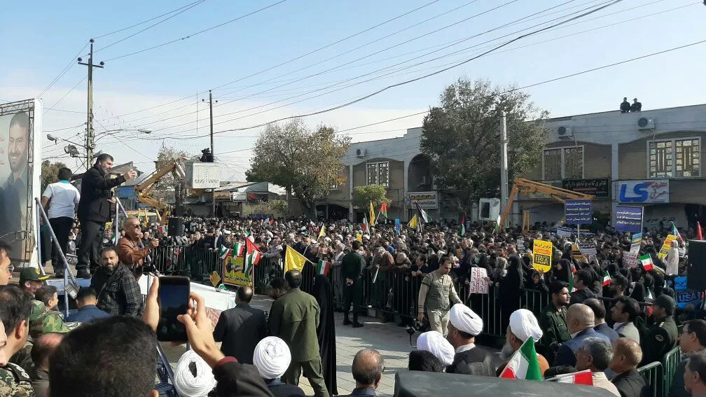 راهپیمایی بسیجیان ناحیه عشایری کرمانشاه علیه رژیم صهیونیستی