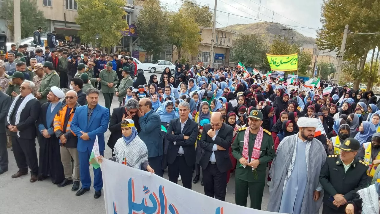 تجمع مردم ثلاث باباجانی در محکومیت جنایات اسرائیل