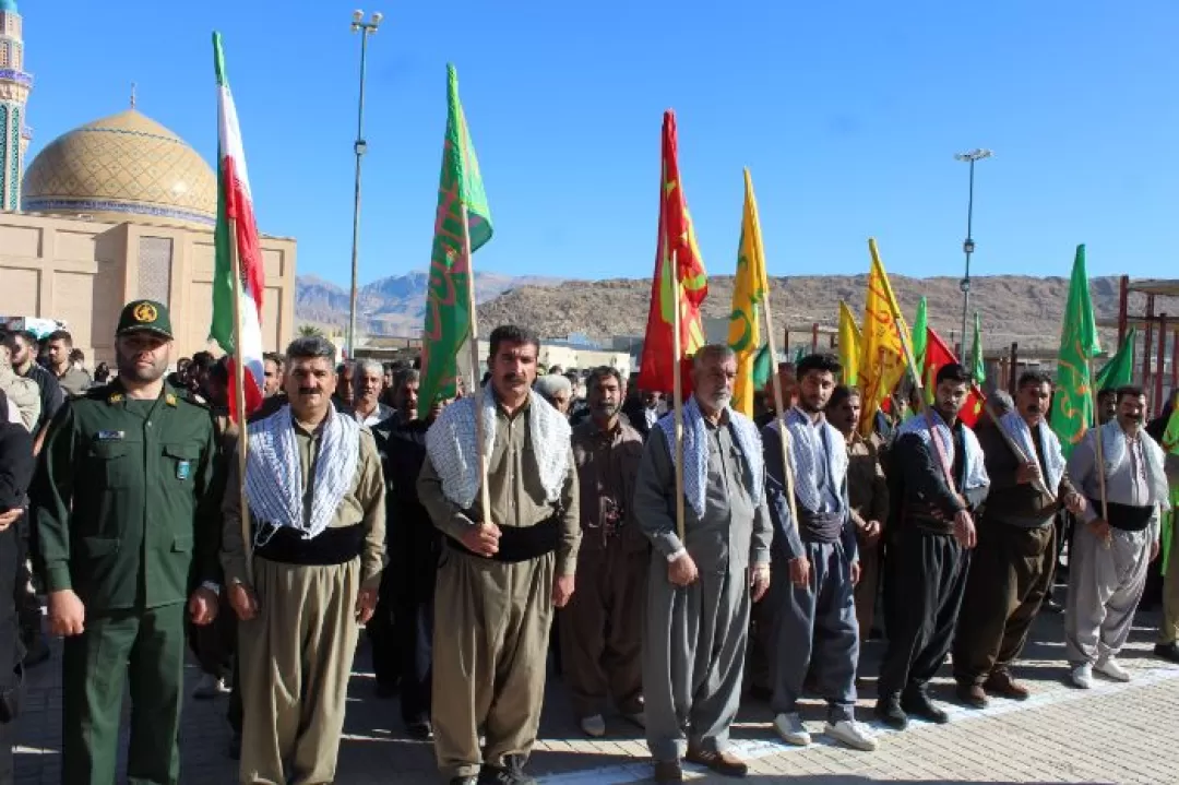 گردهمایی‌ نمایش اقتدار بسیجیان در سرپلذهاب برگزار شد