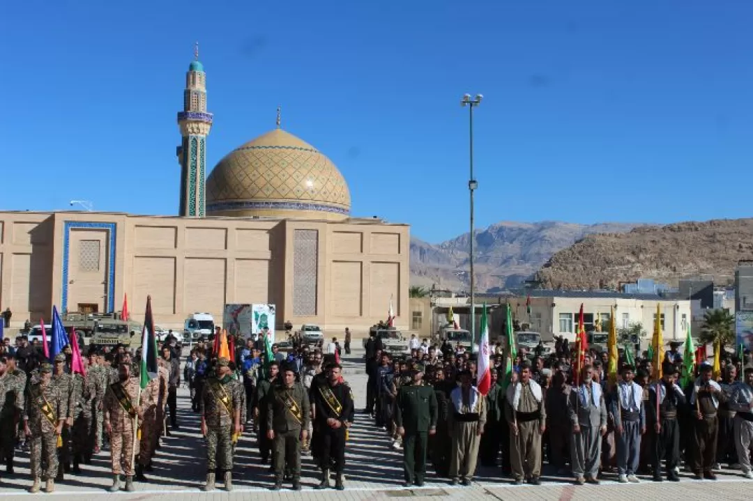 گردهمایی‌ نمایش اقتدار بسیجیان در سرپلذهاب برگزار شد