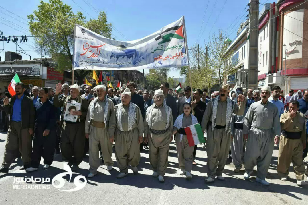 حماسه‌آفرینی کرمانشاهیان در راهپیمایی یوم‌الله روز قدس