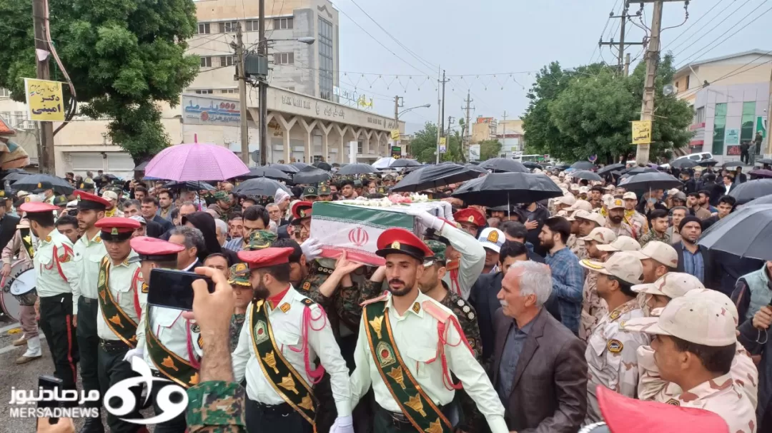 گزارش تصویری تشییع پیکر شهید مرزبانی در کرمانشاه