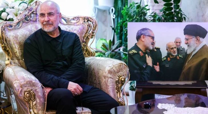 حضور قالیباف در منزل سپهبد شهید علی شادمانی